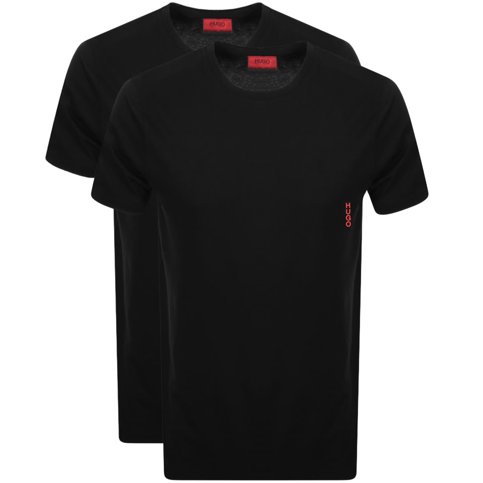 Alternative Image for ProductHUGO Double Pack Crew Neck T Shirt Black1